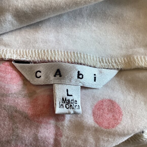 Cabi Top Size Large Stretch Knit Square Neck Womens 3/4 Sleeves - Picture 2 of 7